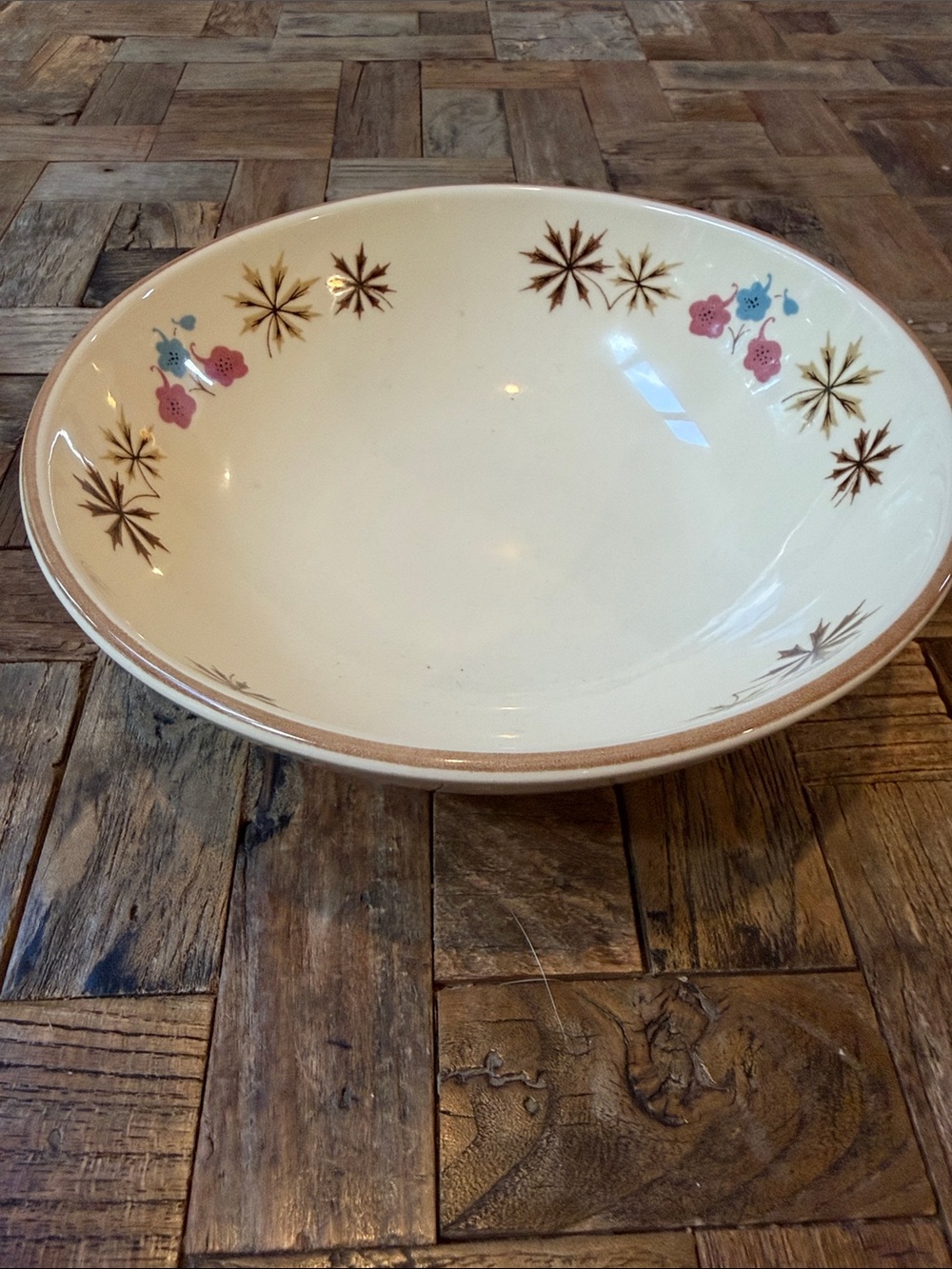 Franciscan Larkspur Vintage Mid Century Modern Ceramic Bowl 7 1/2”